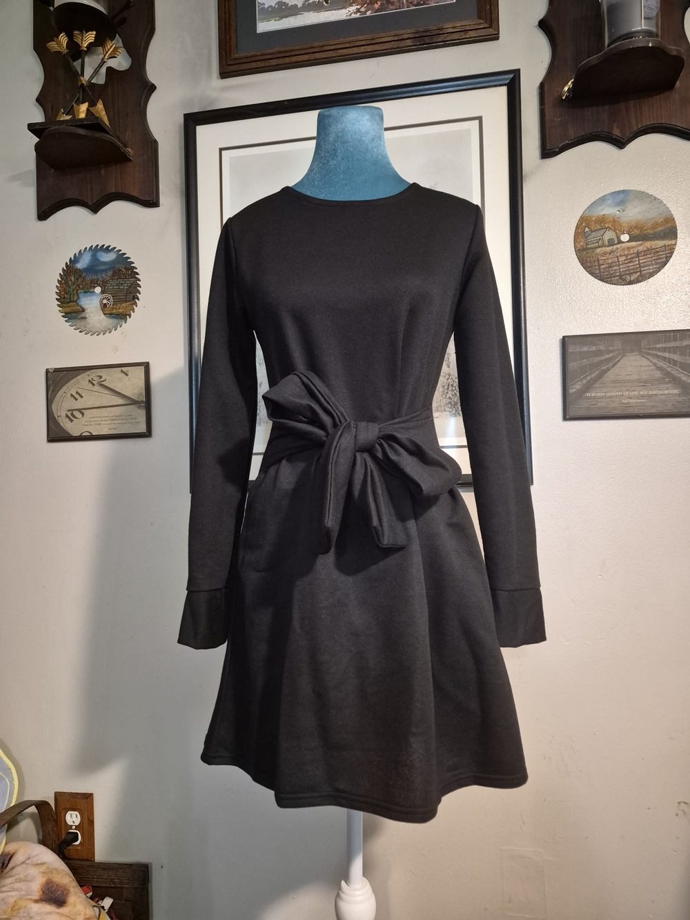 ​NWT I Saw It First Black Mini Sweater Dress